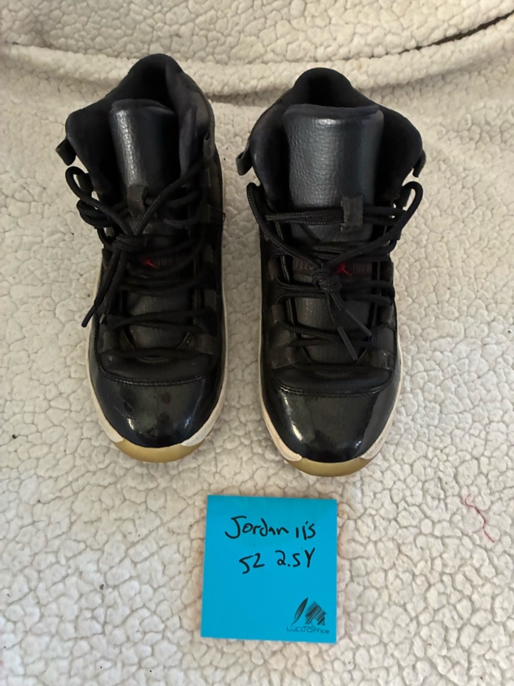 Jordan Kids Black with Gum Sole Sneakers